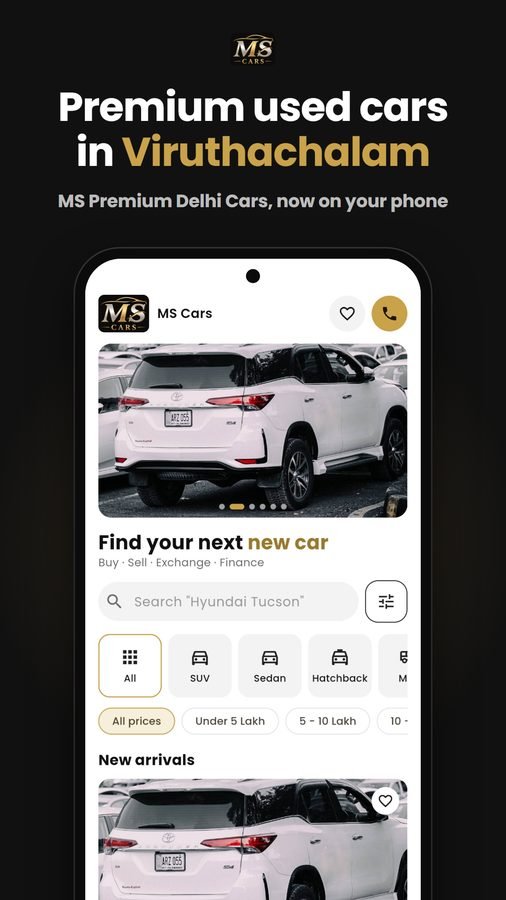 MS Cars app car list